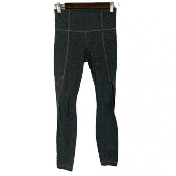 Athleta Gray Salutation Stash Full Length Athletic Leggings XS - Picture 2 of 5